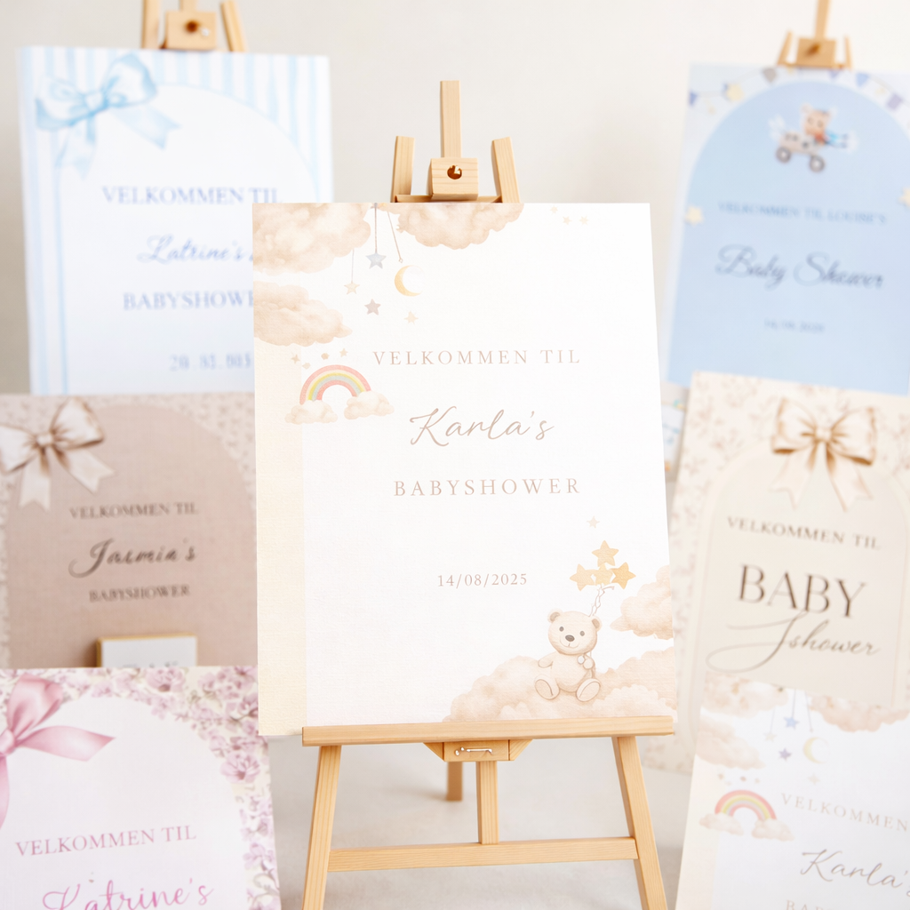 Babyshower - Velkomstskilte