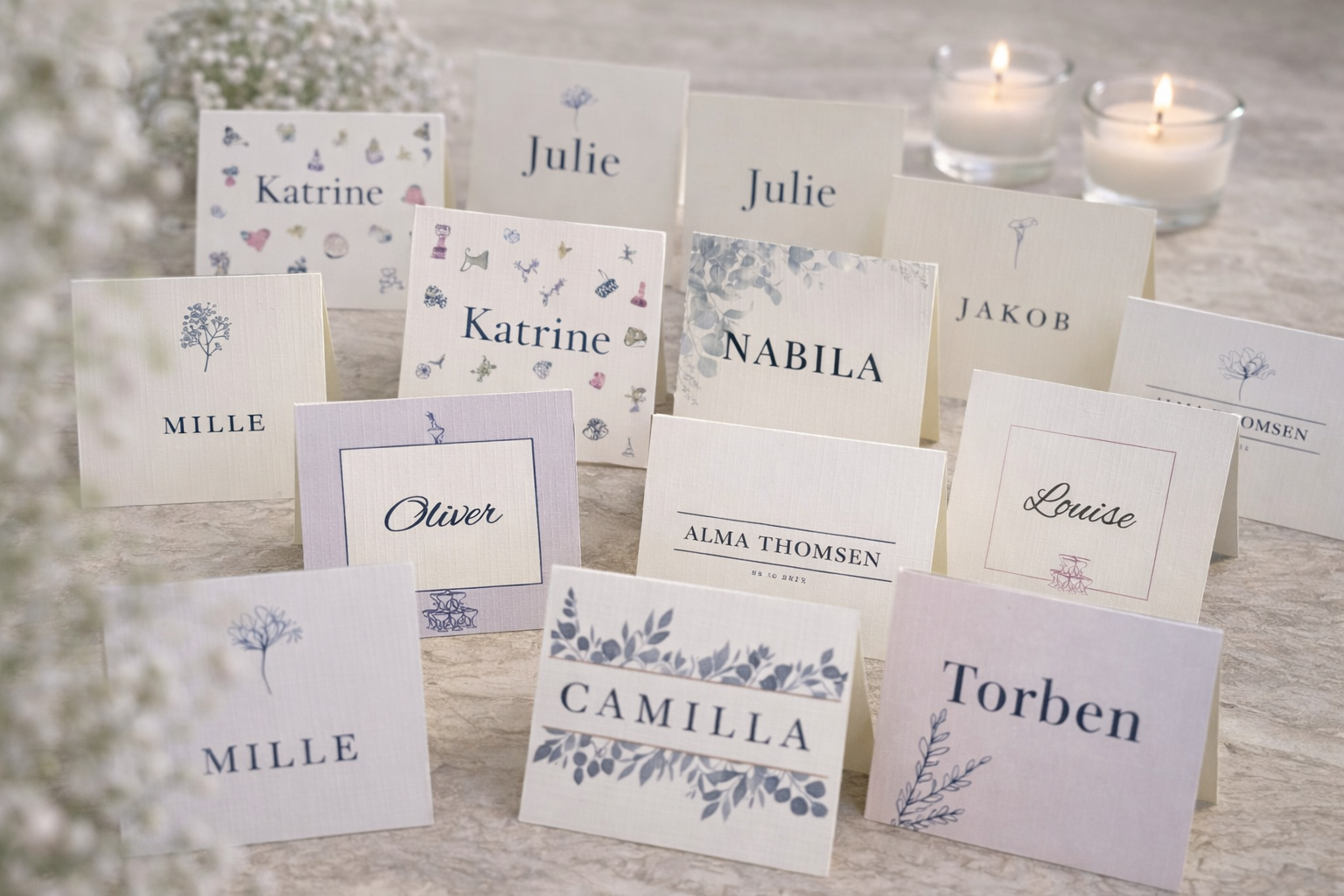 Konfirmation - bordkort