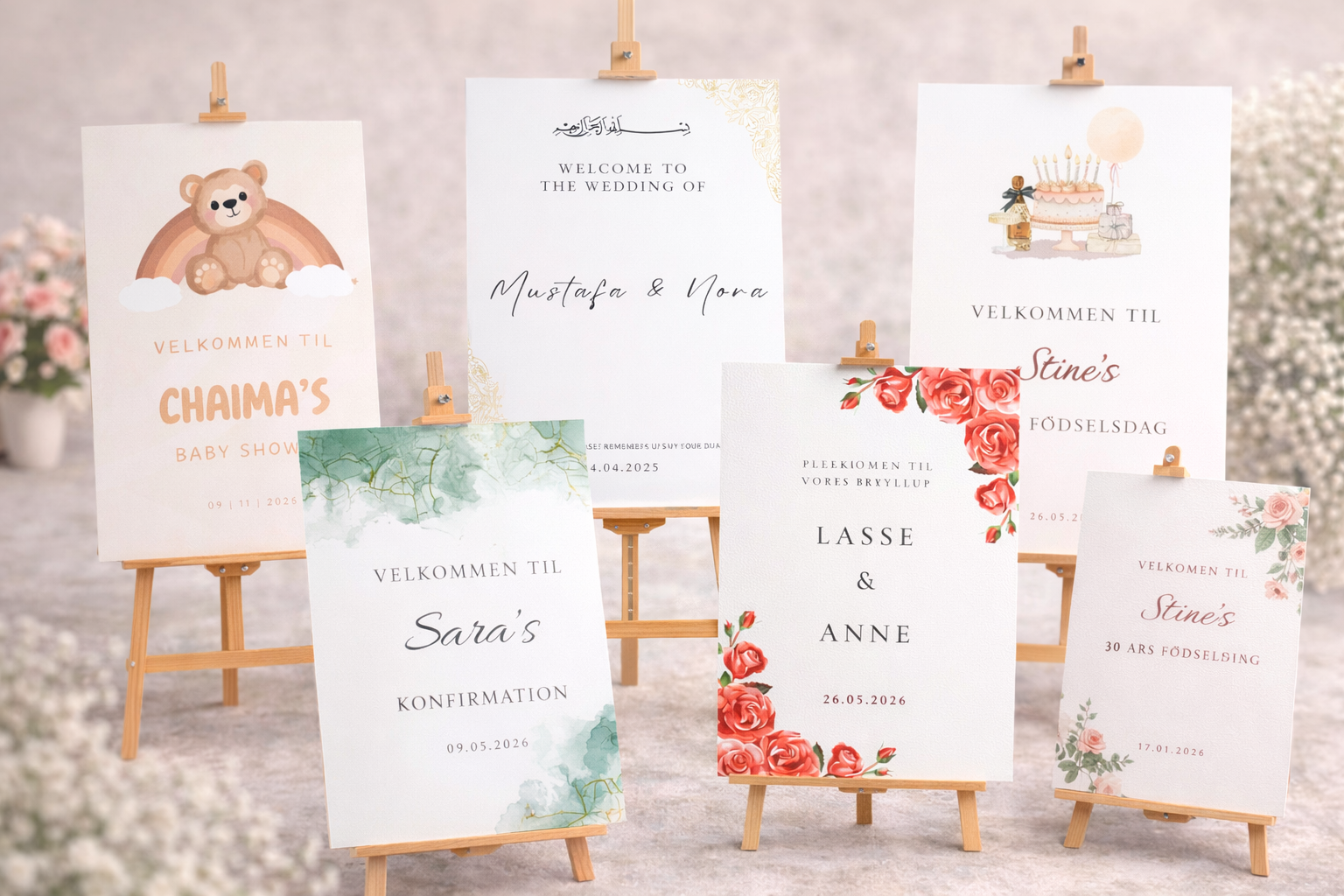 Favors & Tilbehør - Skilte