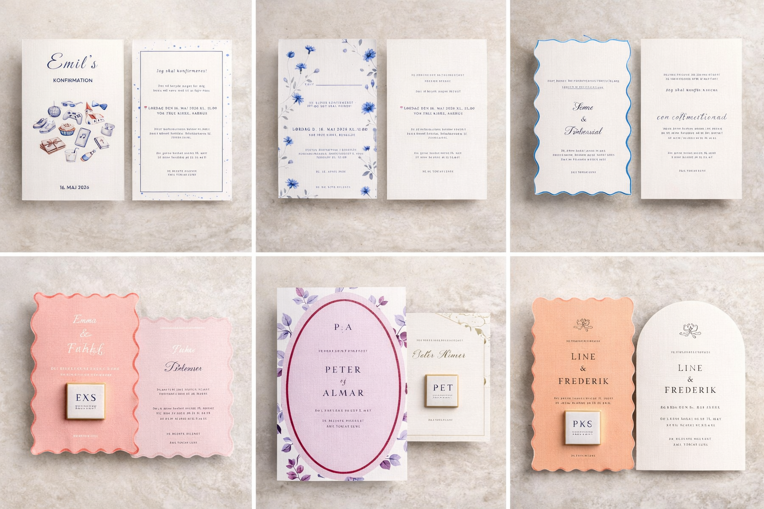 Favors & Tilbehør - Invitationer