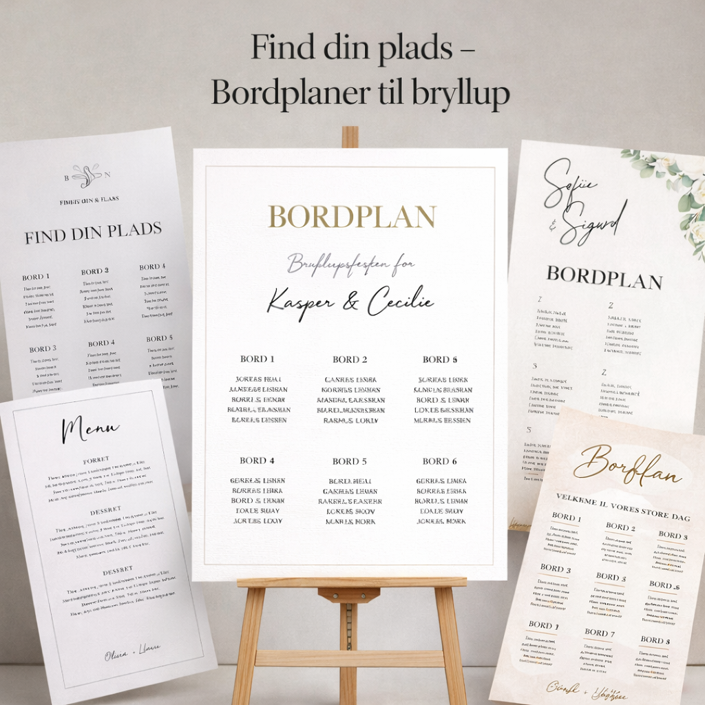 Bryllup - bordplaner