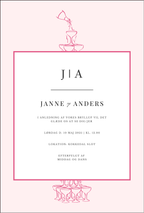 Bryllupsinvitation - Champagne Moments Pink