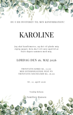 Konfirmationsinvitation - Botanical Green