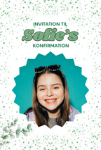 Konfirmationsinvitation - Greeny