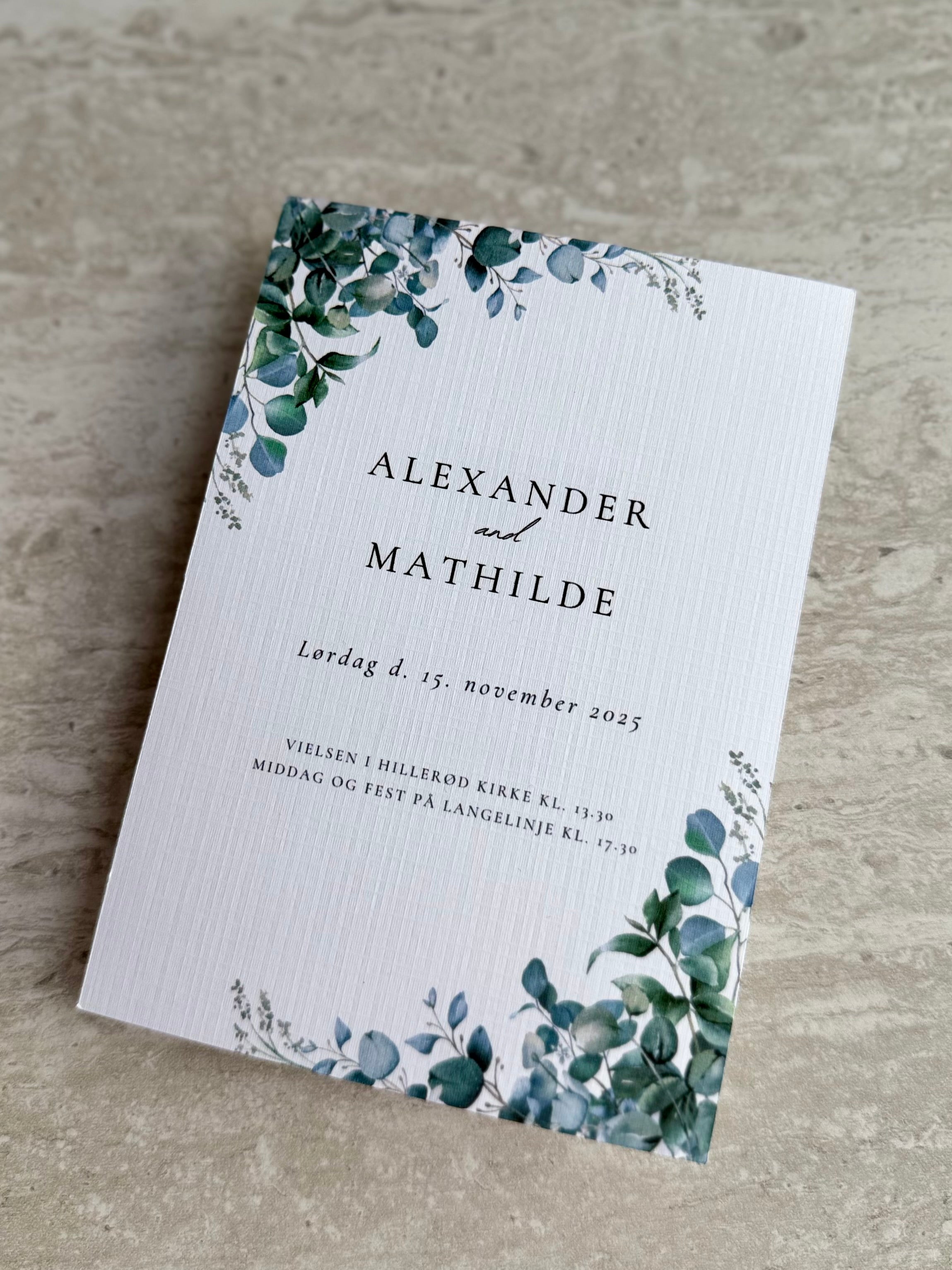 Bryllupsinvitation - White Harmony