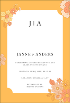 Bryllupsinvitation - Orange Blossom