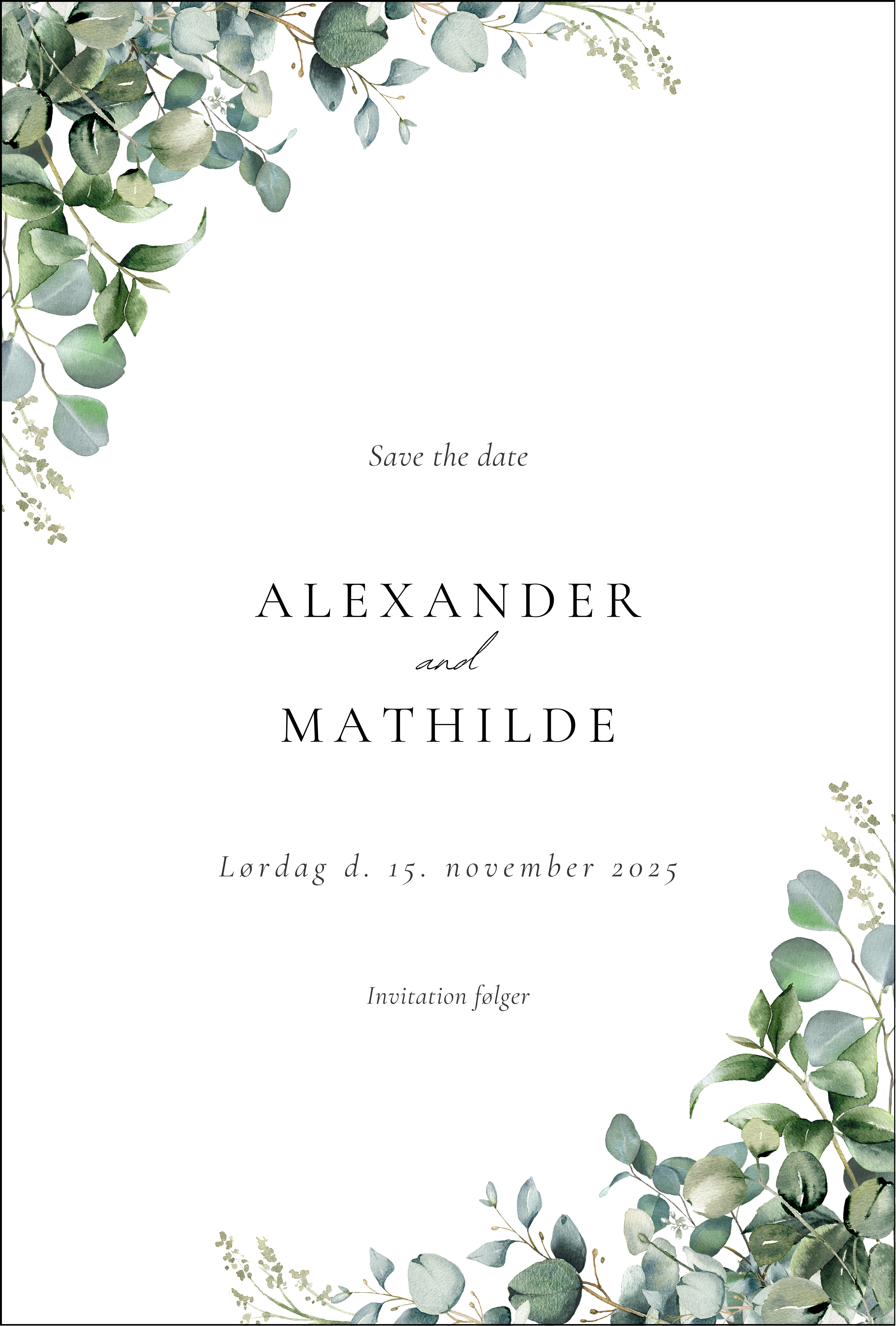 Save the date - Green Harmony - Save the date