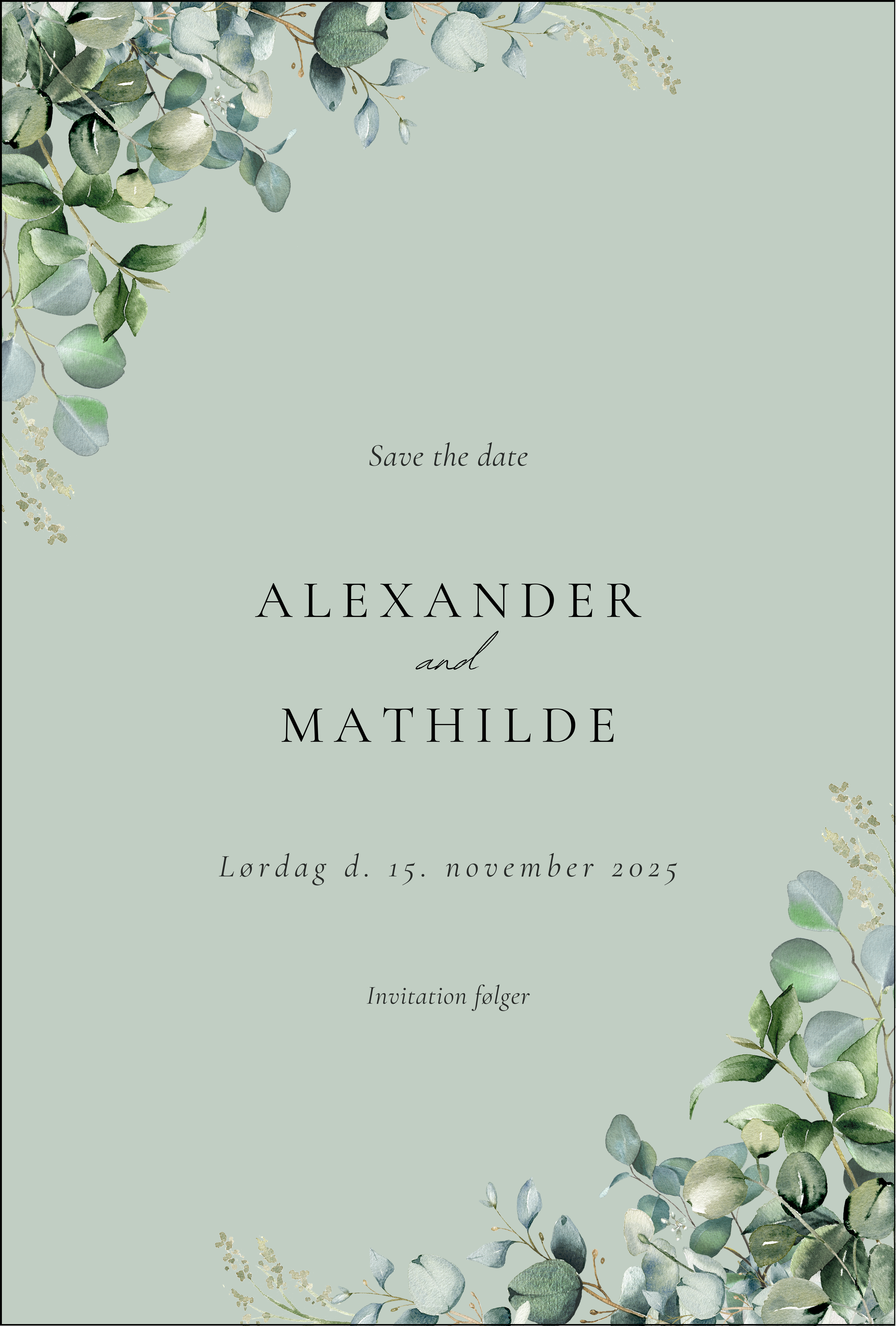 Save the date - Green Harmony G - Save the date