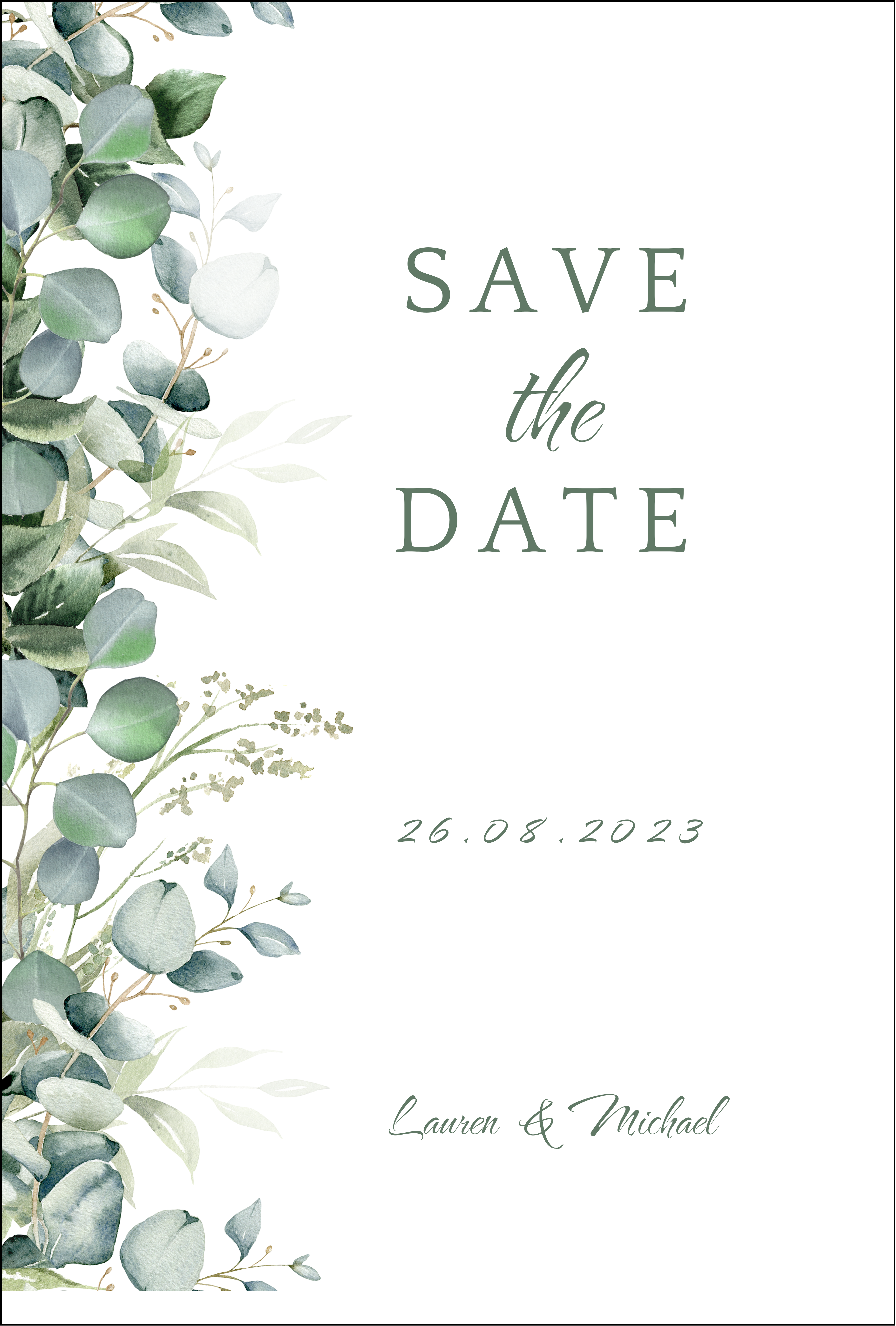Save the date - Eucalyptus Collection