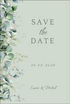 Save the date - Eucalyptus Collection Grøn