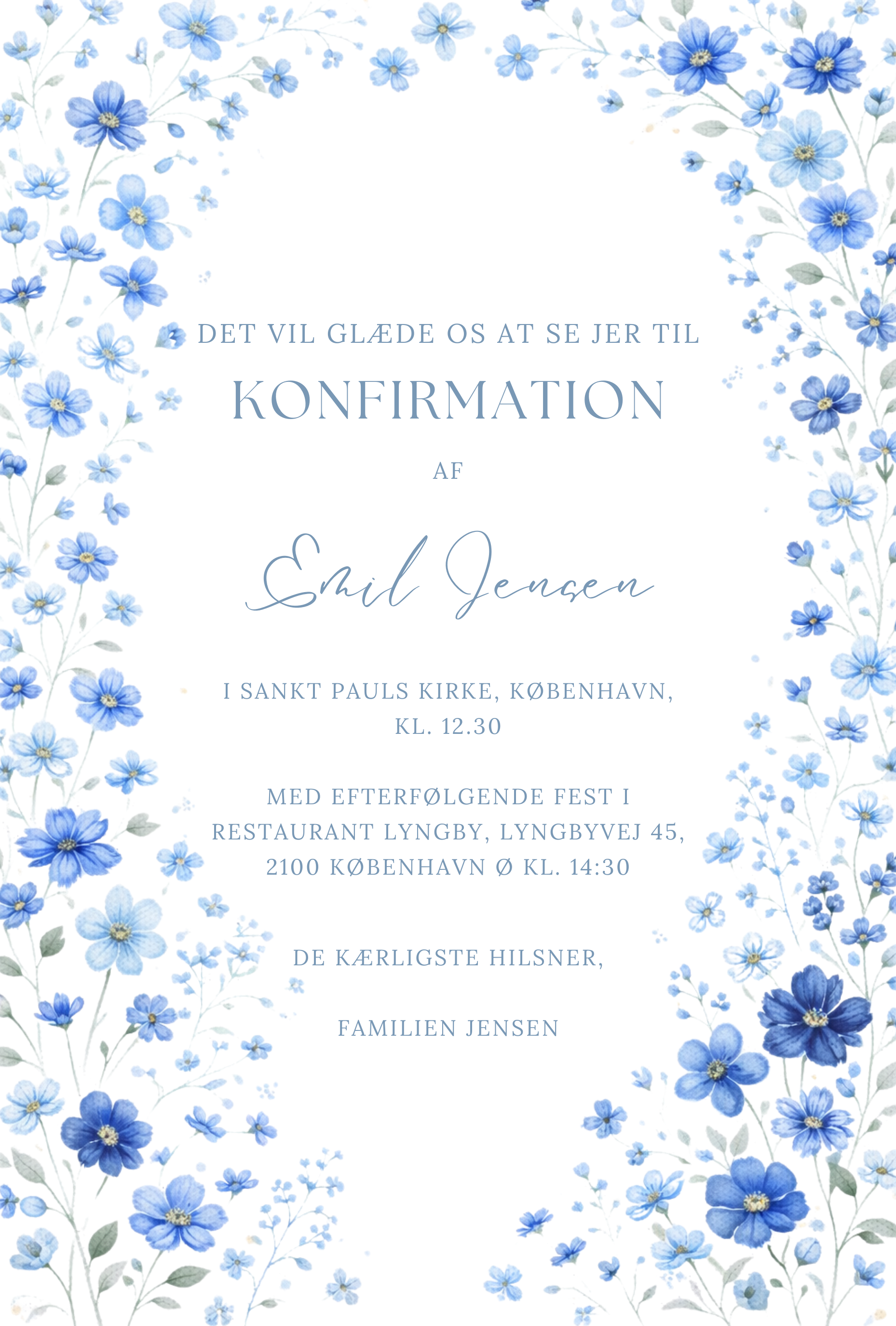 Konfirmationsinvitation - Blye