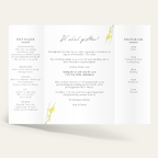 Bryllupsinvitation - Gatefold yellow
