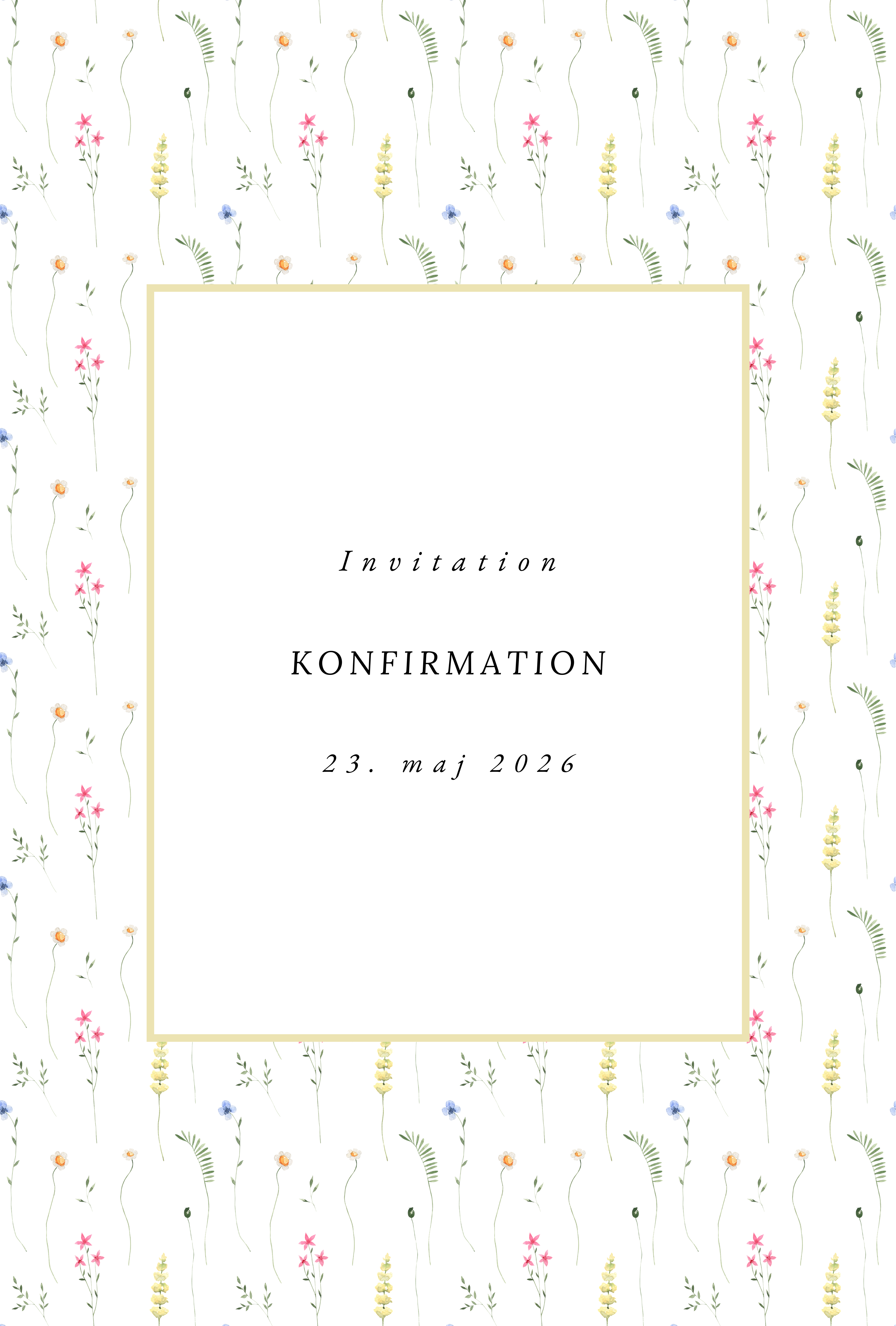 Konfirmationsinvitation - Softly Field