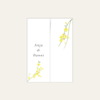Bryllupsinvitation - Gatefold yellow