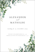 Bryllupsinvitation - White Harmony