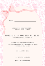 Konfirmationsinvitation - Pinky