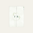 Bryllupsinvitation - Green forest gatefold