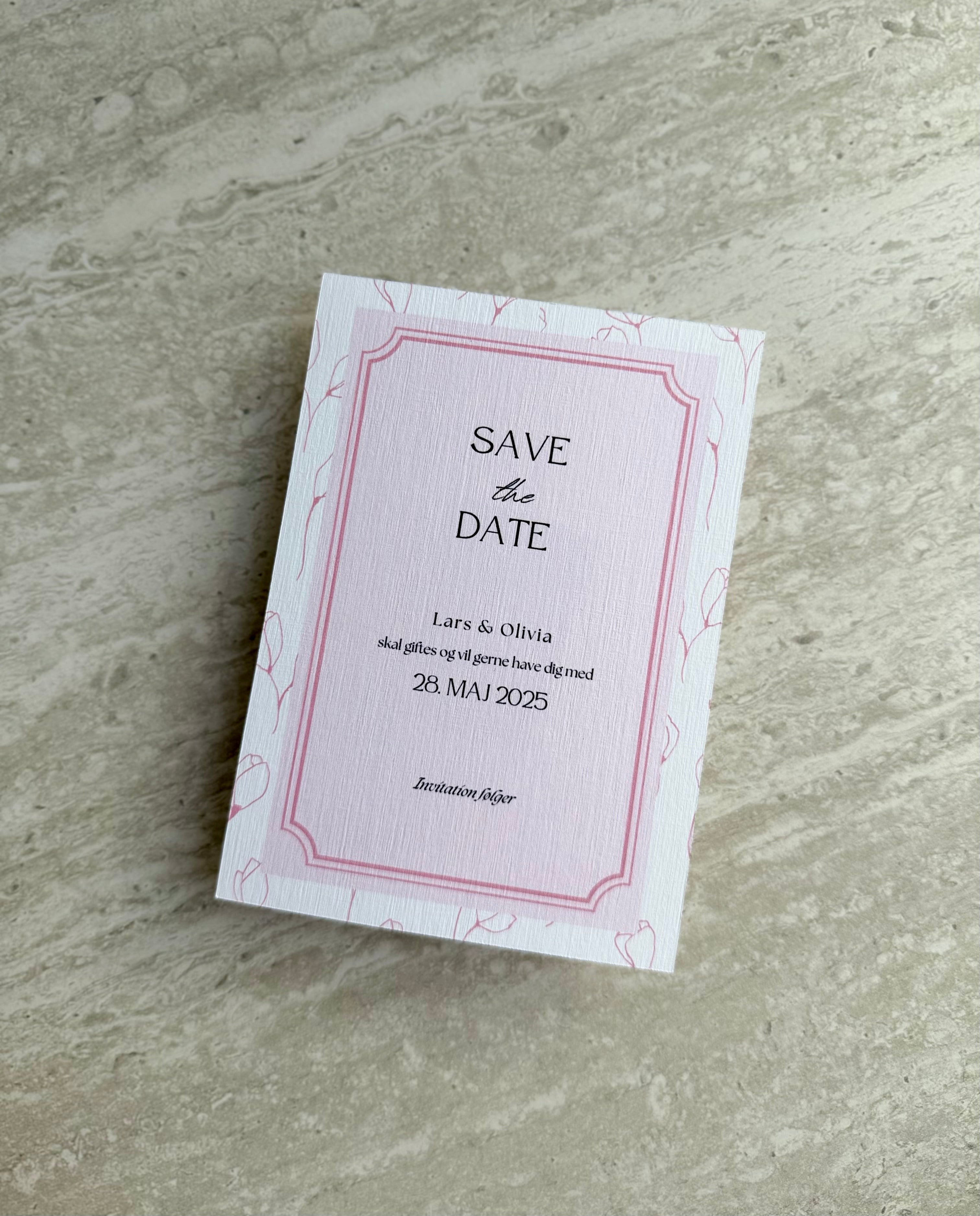 Save the date - Belleframe  Rose Pink