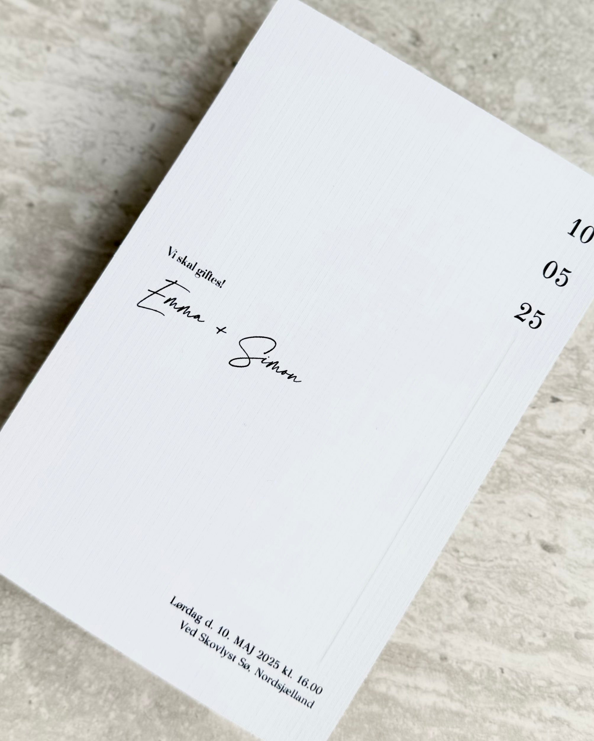 Bryllupsinvitation - Minimalisme