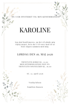 Konfirmationsinvitation - Classic Frame Green
