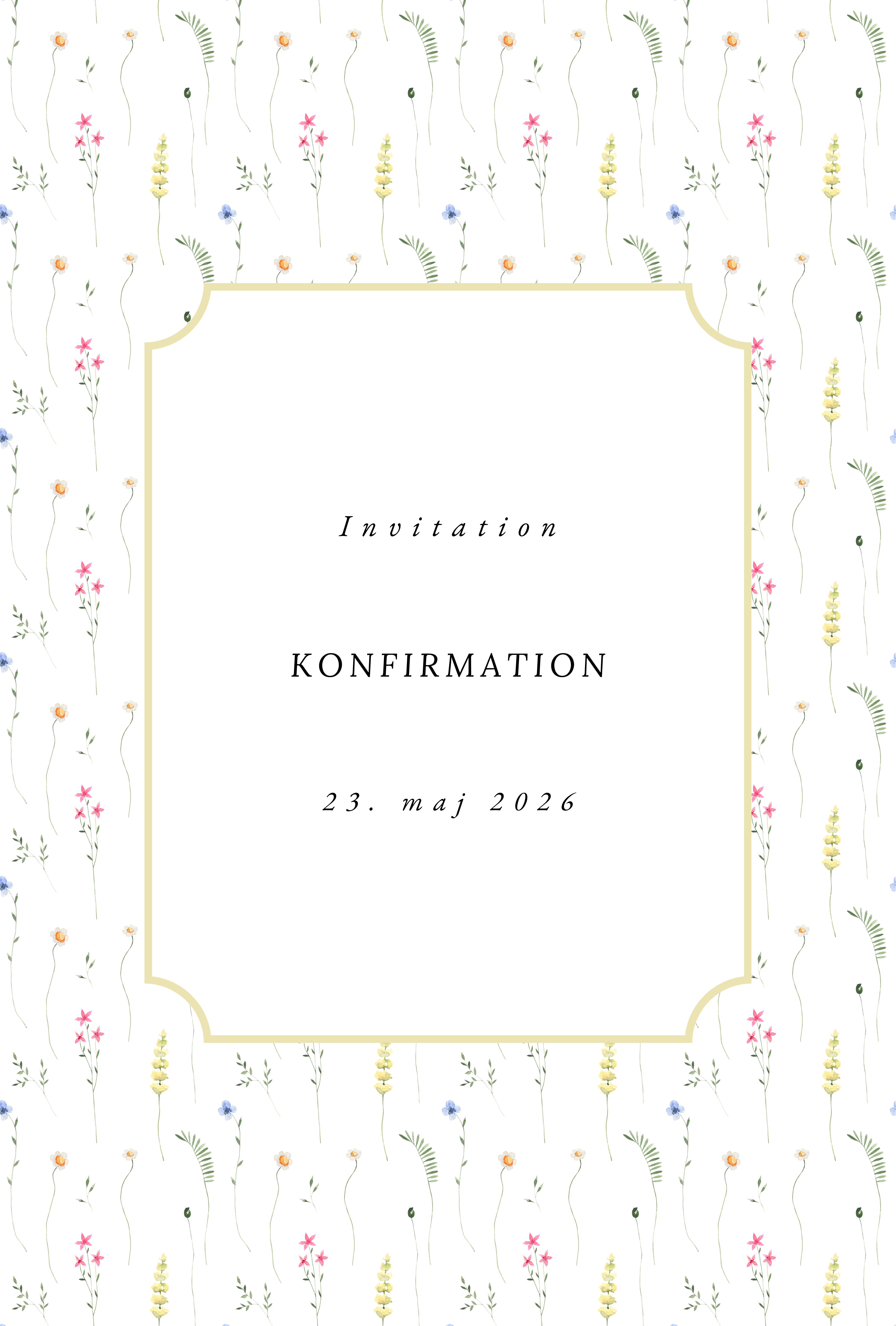 Konfirmationsinvitation - Soft Field