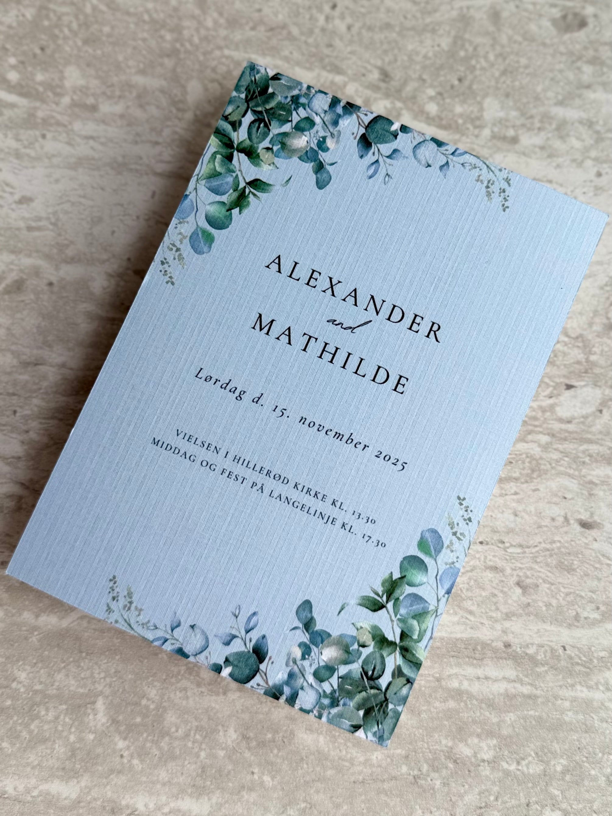 Bryllupsinvitation - Green Harmony