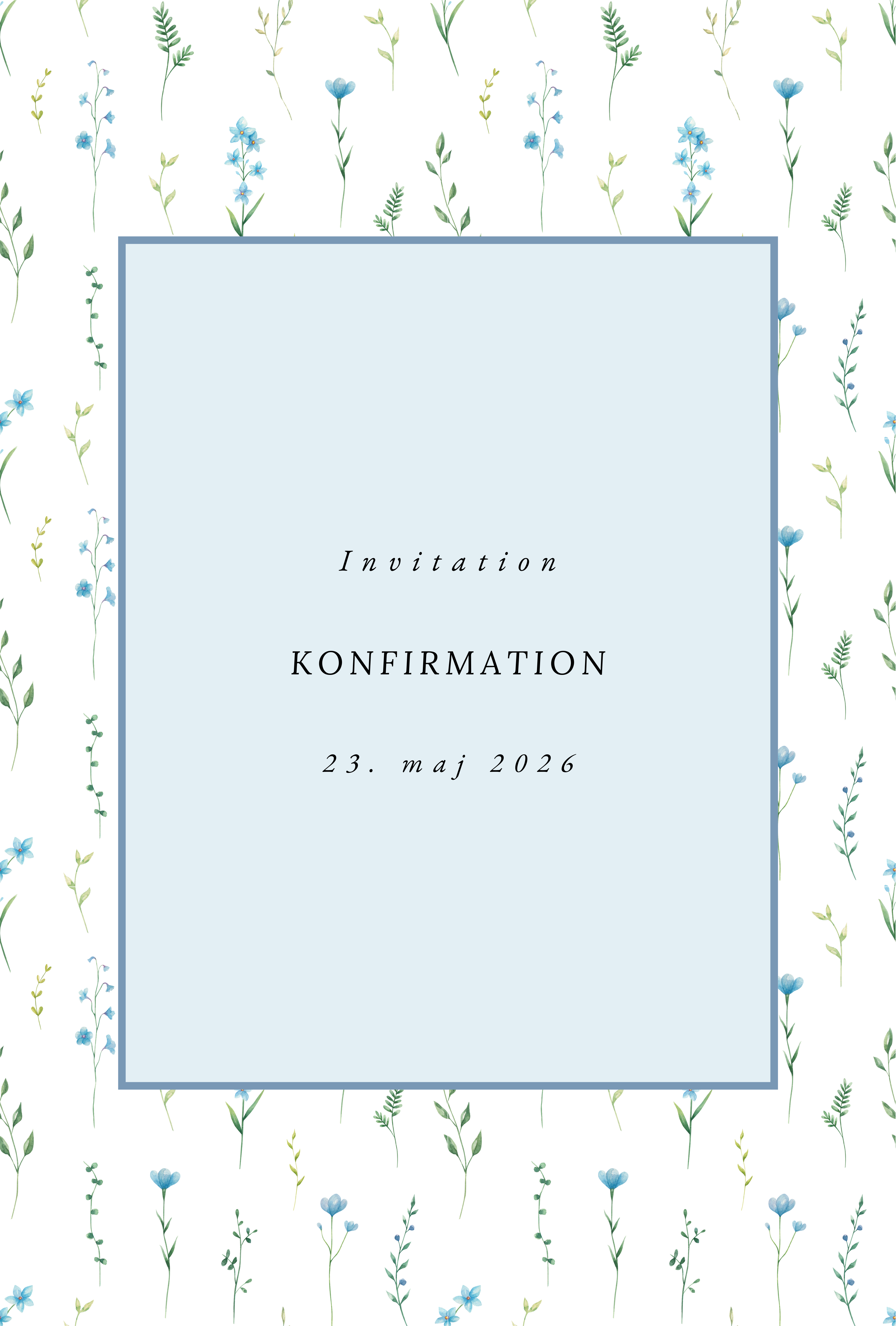 Konfirmationsinvitation - Blue Meadow