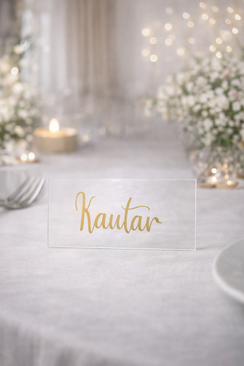 Akryl bordkort  - firkantet