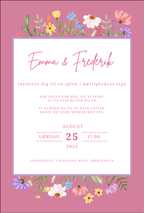 Bryllupsinvitation - Naturlig romantik Blomster