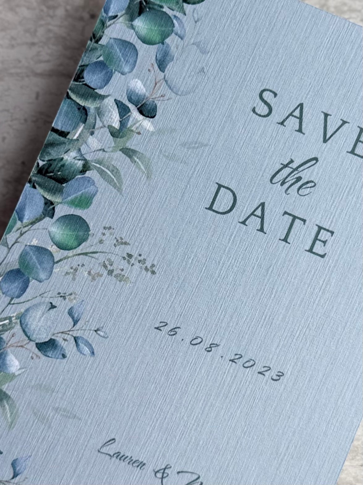 Save the date - Eucalyptus Collection Grøn
