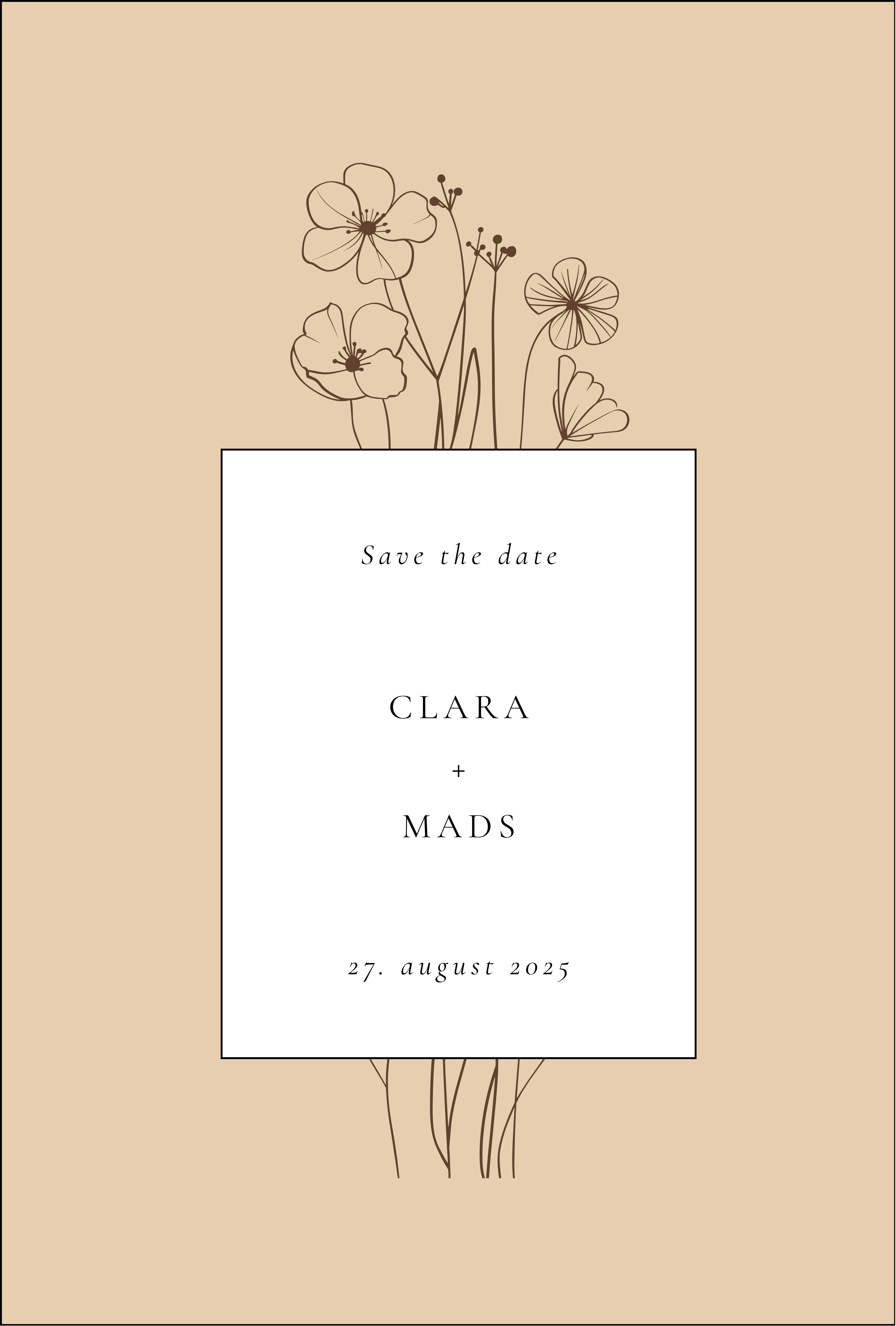 Save the date - Botanica Collection Beige