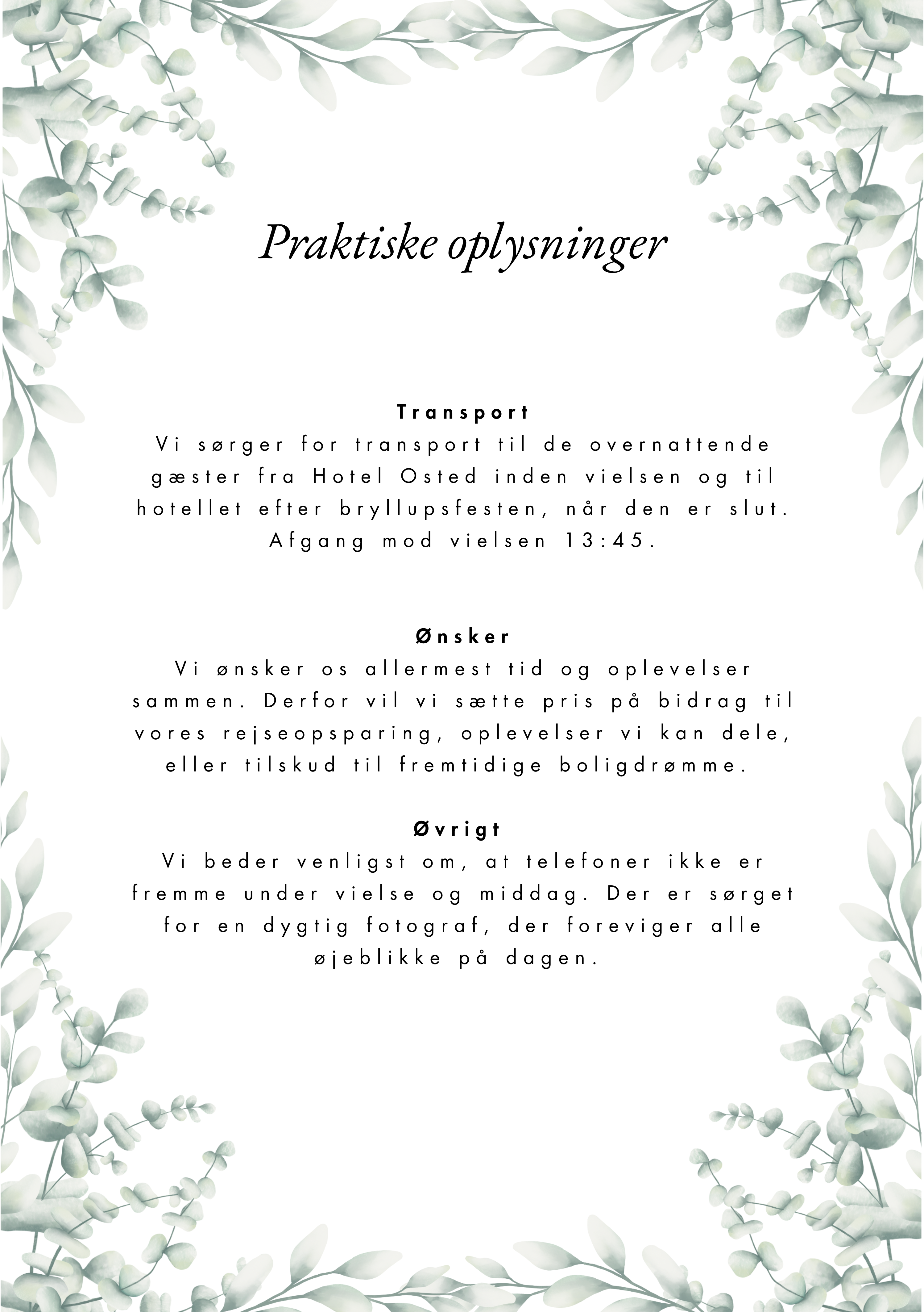 Praktiske oplysninger v3