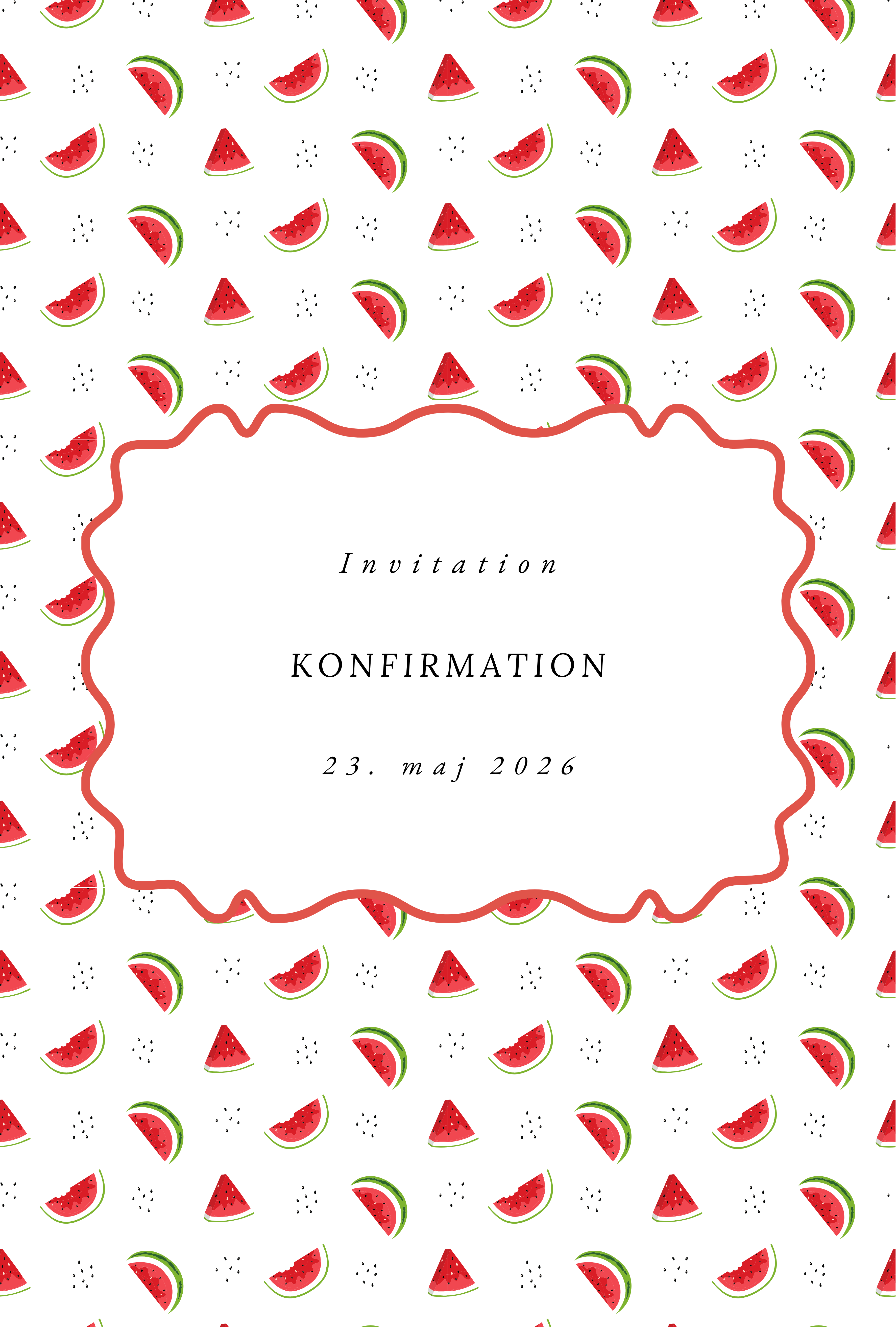 Konfirmationsinvitation - Summer Melon