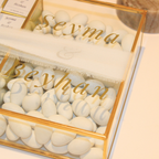 Gold chocolate box