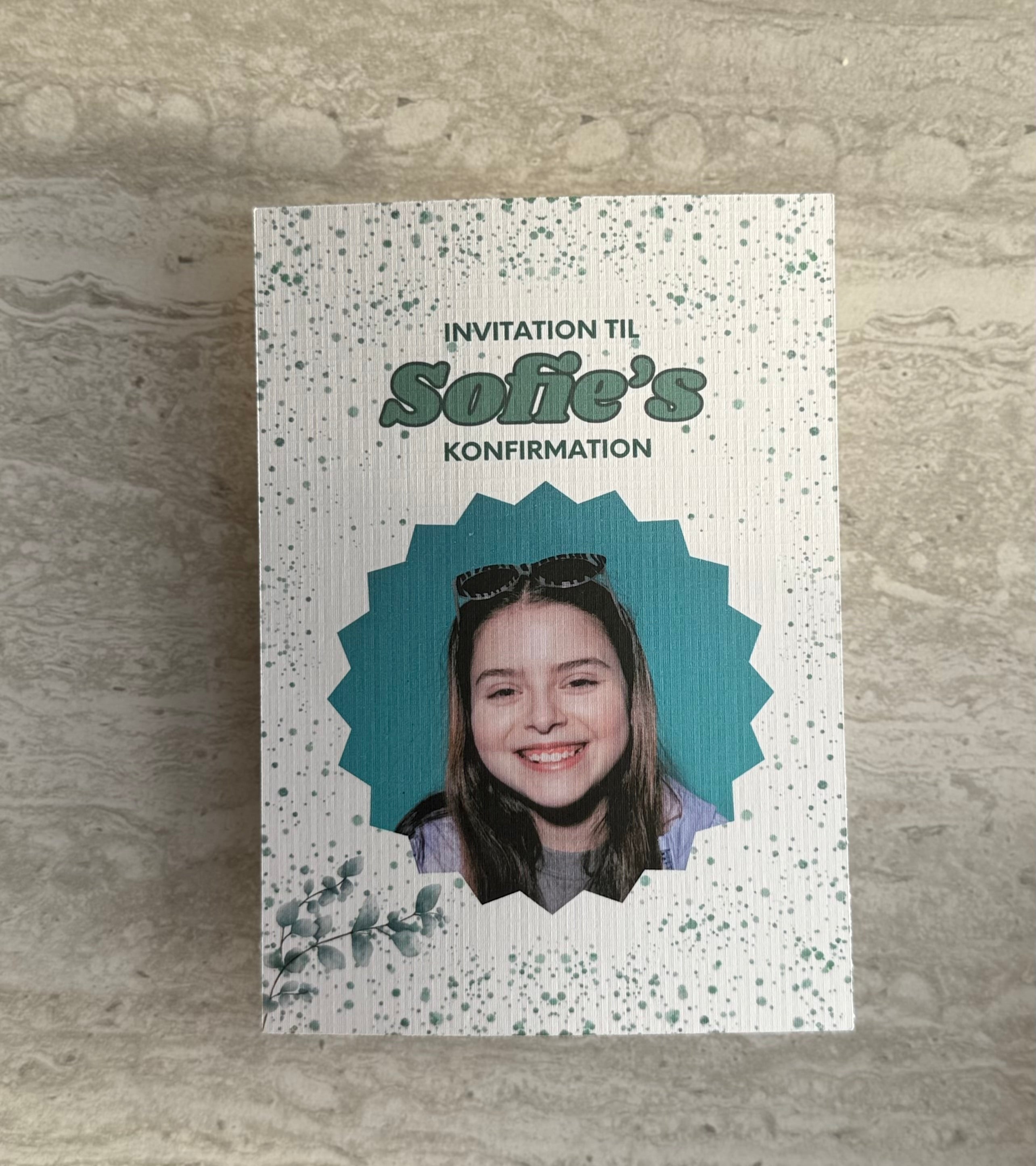 Konfirmationsinvitation - Greeny