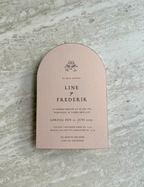 Bryllupsinvitation - Arched Cheers Beige