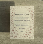 Konfirmationsinvitation - Soft Beige Flowers