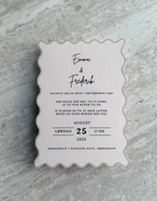 Bryllupsinvitation - Sunset Waves Beige