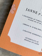 Bryllupsinvitation - Orange Blossom