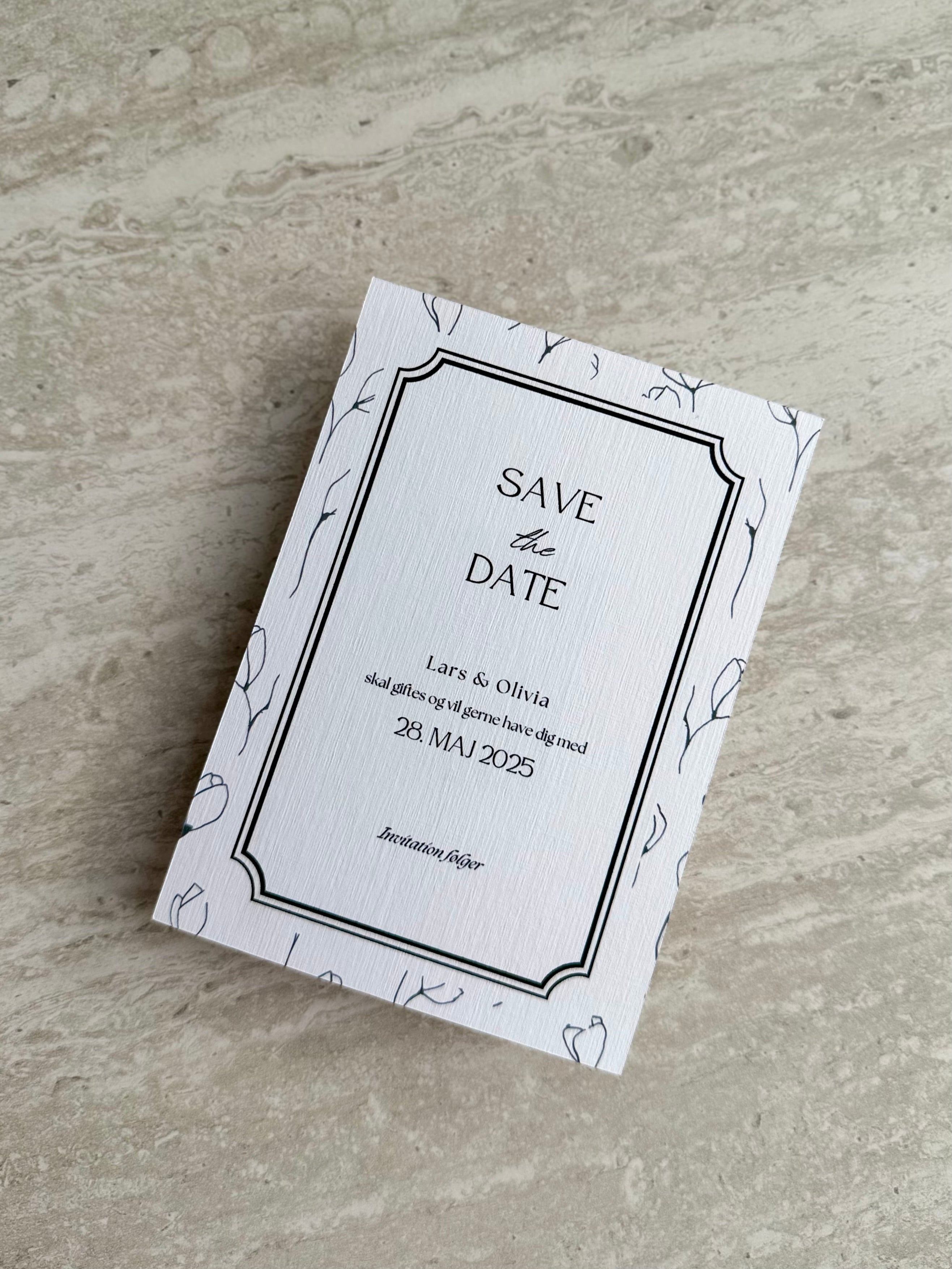 Save the date - Belleframe Collection Blomst