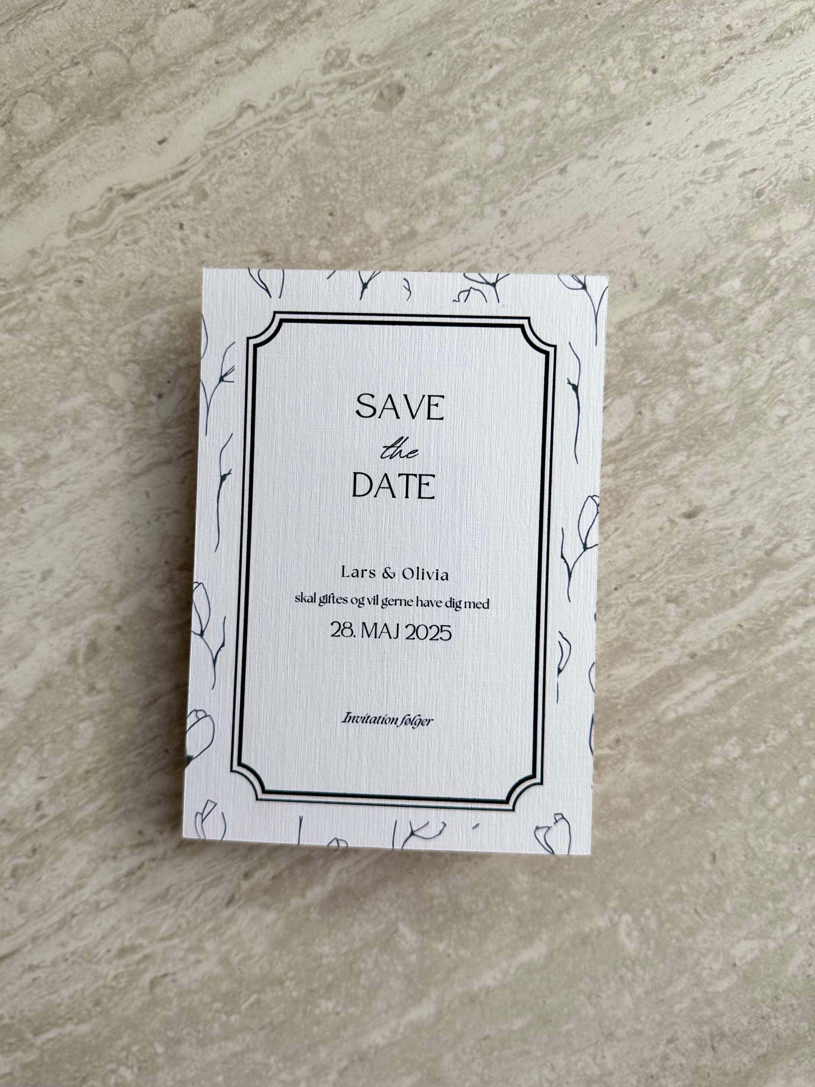 Save the date - Belleframe Collection Blomst