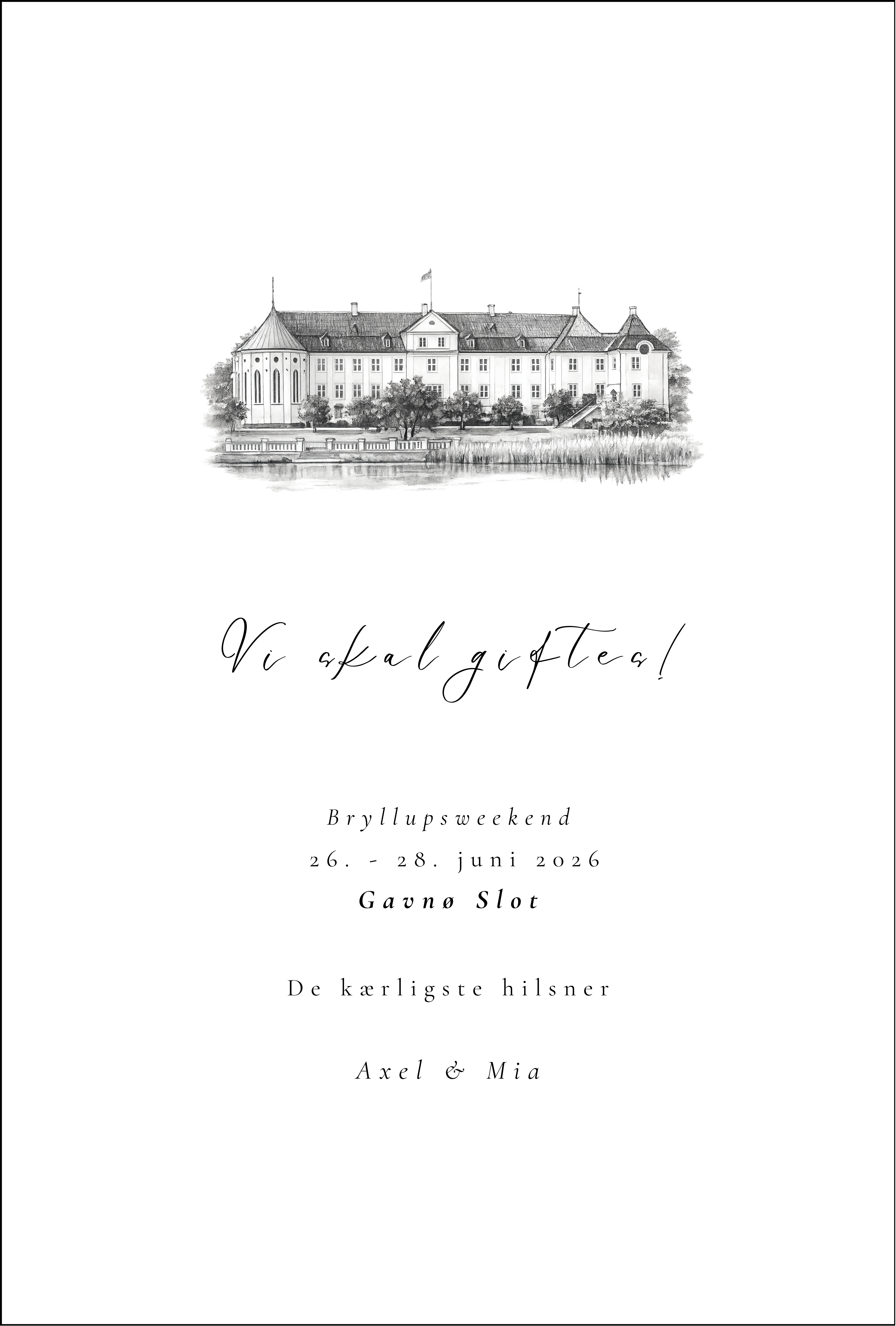 Save the date - Gavnø Slot Simple