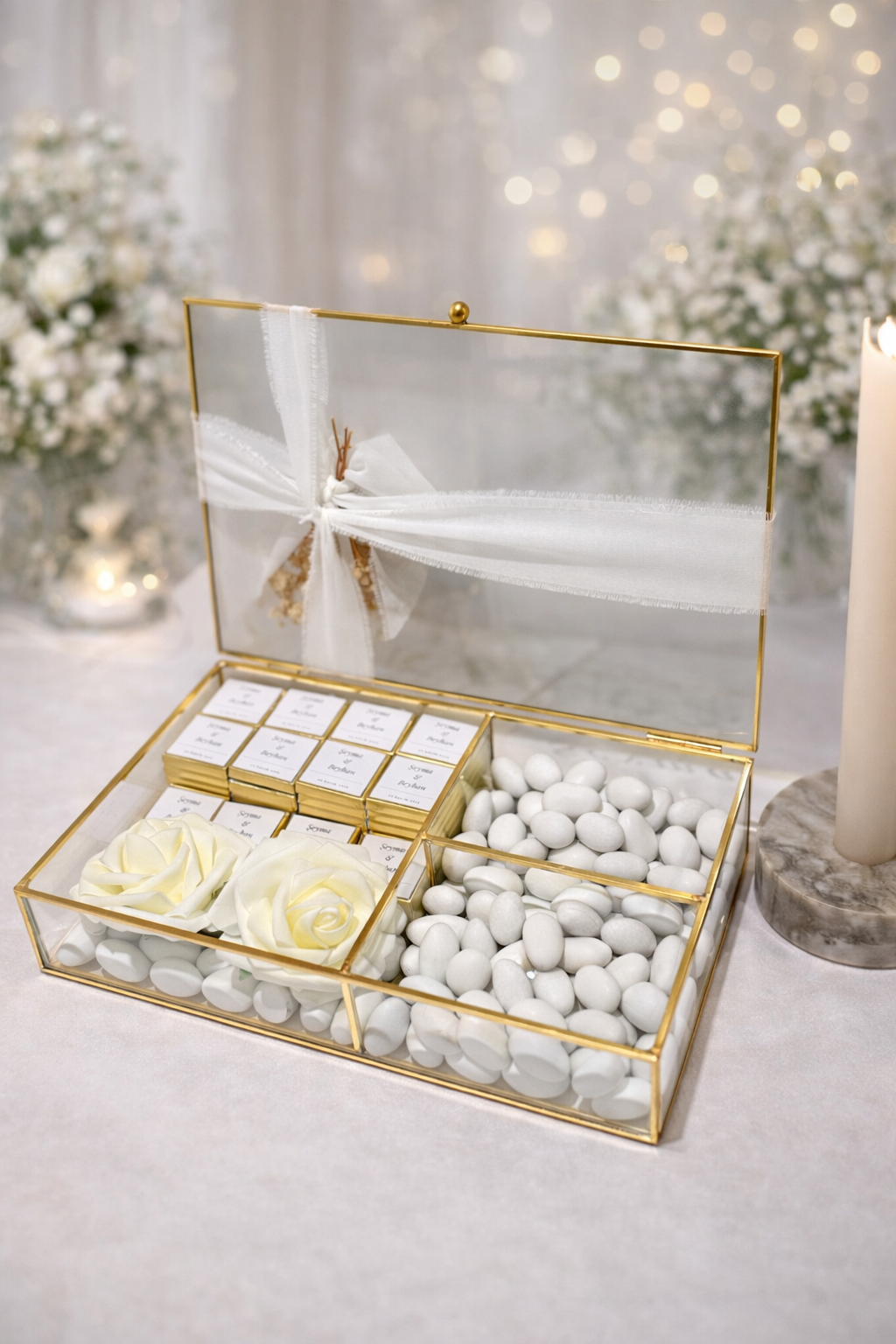 Gaveæske med chokoade & mandler