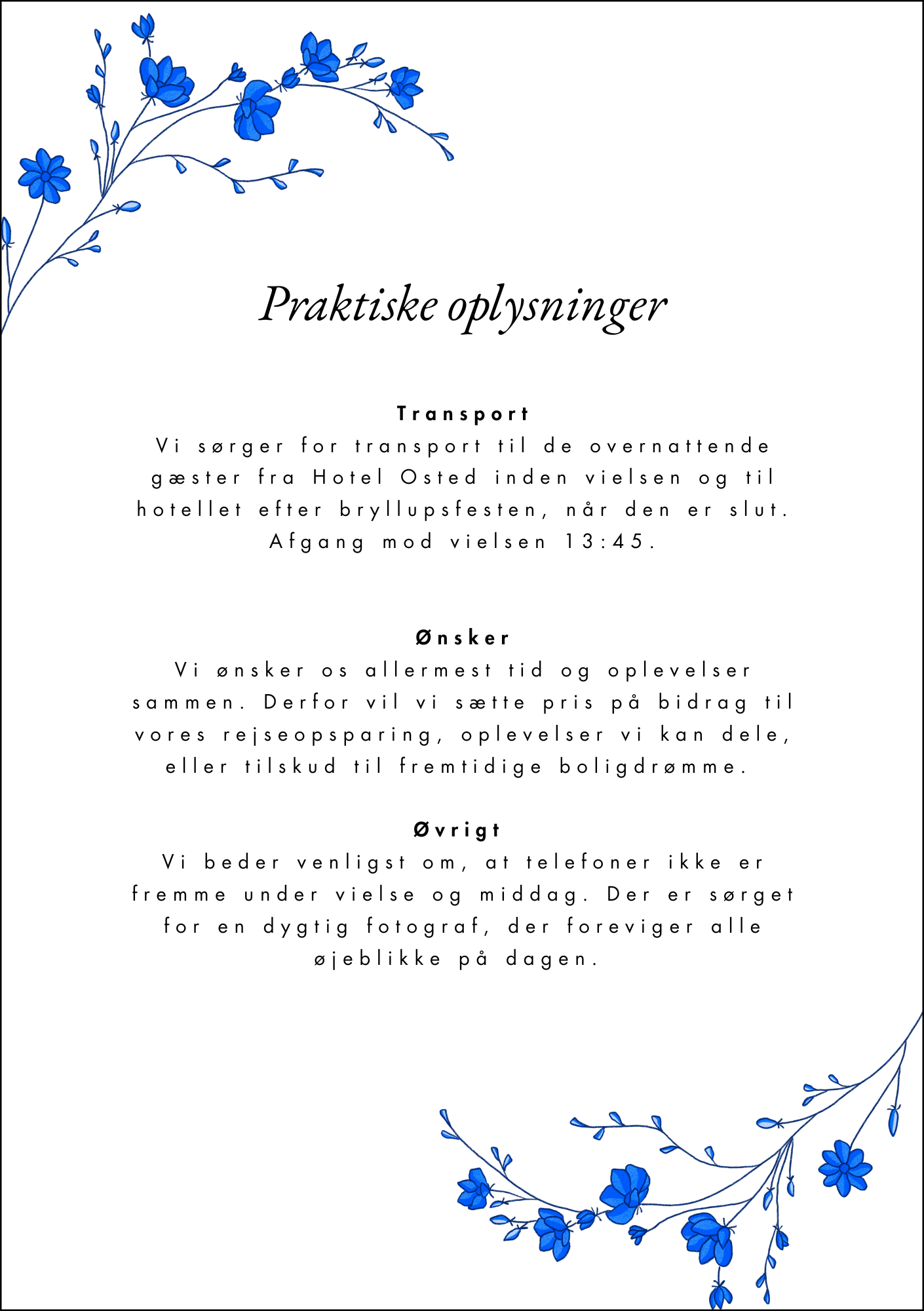 Praktiske oplysninger v4