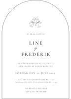 Bryllupsinvitation - Arched Cheers White