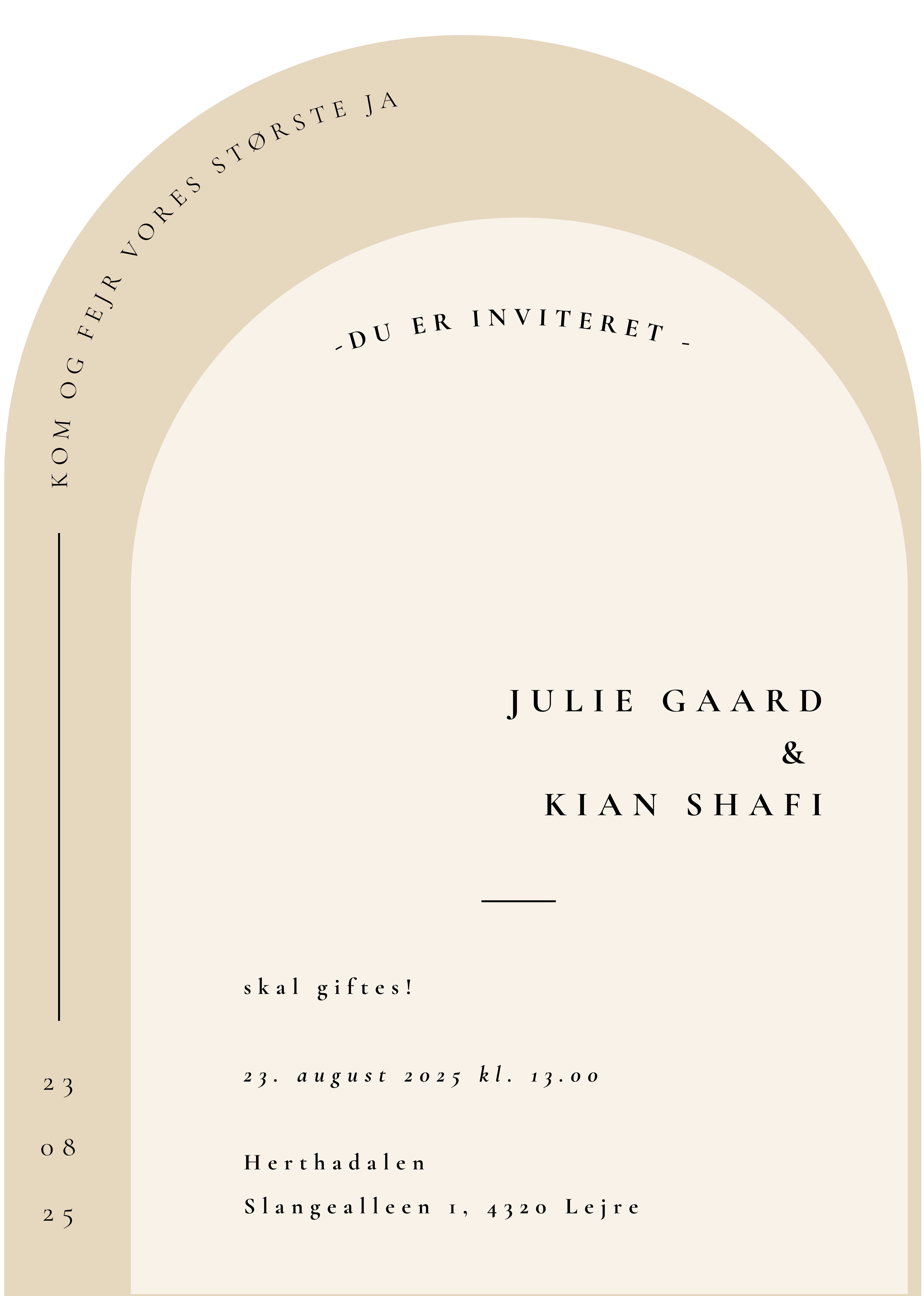 Bryllupsinvitation - Arch Layer