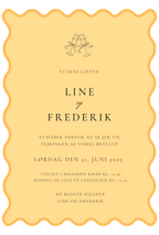 Bryllupsinvitation - Wavy Cheers Orange